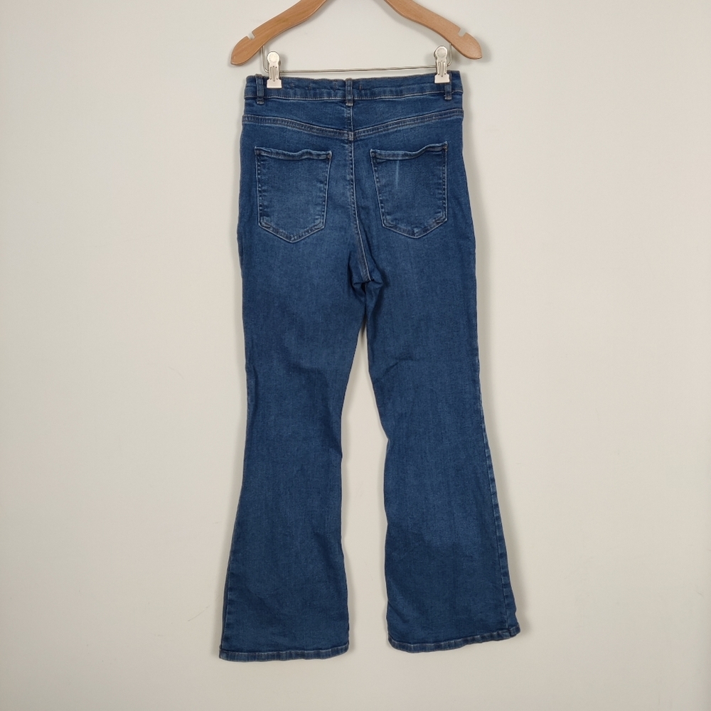LC Waikiki Mars Women's High Waist Flare Jeans in Blue Size 30 Cotton - Picture 4 of 11